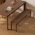 Seattle Natural Solid Walnut Dining Bench