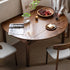 Seattle Natural Solid Walnut Round Extendable Dining Table
