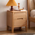 Seattle Natural Solid Oak Bedside Table Design 2