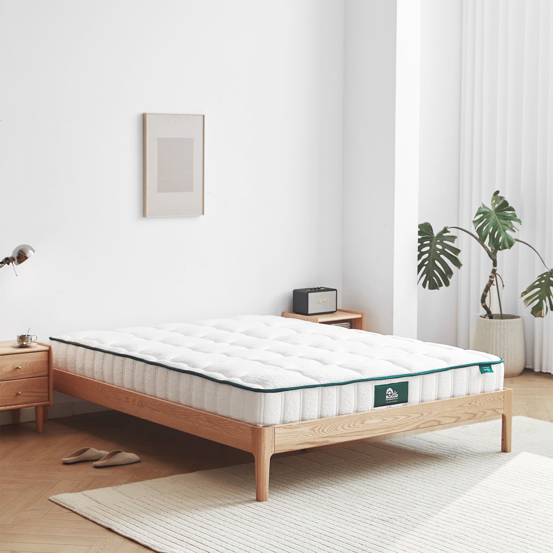 Seattle Solid Oak Platform Bed Frame & Bed Base – Oak Furniture Store ...