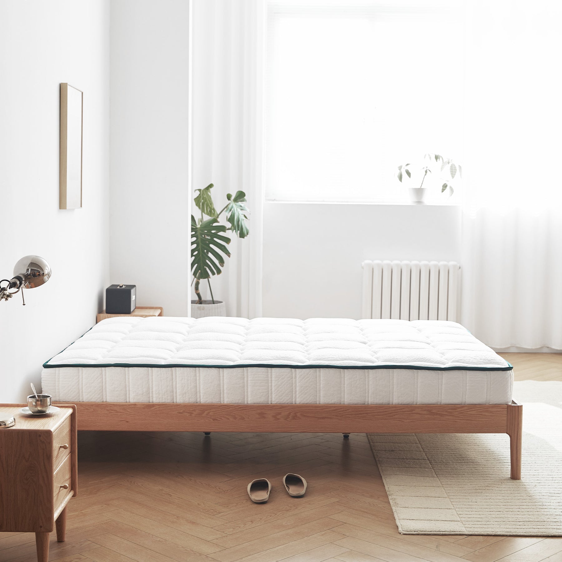 Seattle Solid Oak Platform Bed Frame & Bed Base – Oak Furniture Store ...