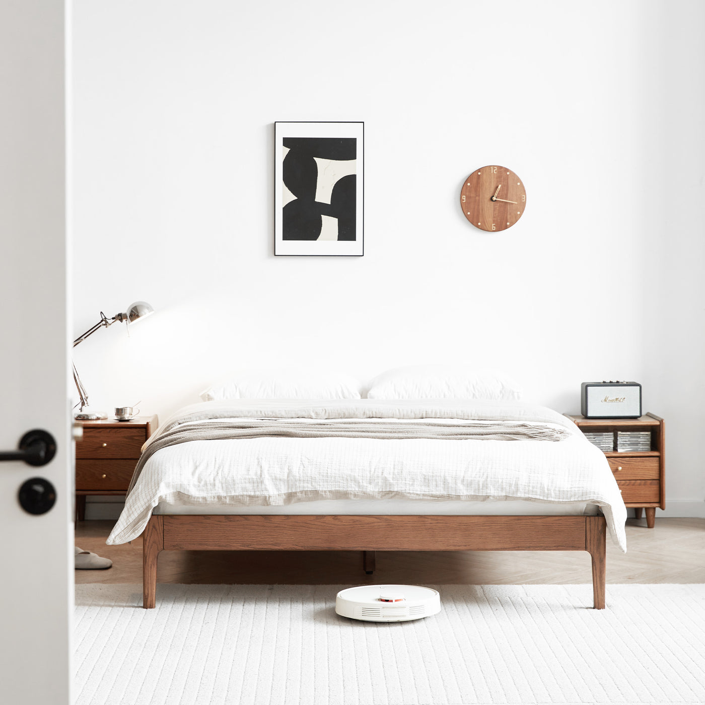Seattle Solid Oak Platform Bed Frame & Bed Base – Oak Furniture Store ...