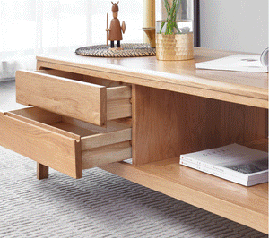 Seattle Solid Oak TV Unit and Coffee Table Package - Oak Furniture Store