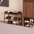 Arvada Natural Solid Walnut Shoe Bench