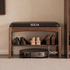 Arvada Natural Solid Walnut Shoe Bench