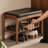 Simancas Natural Solid Walnut Shoe Bench