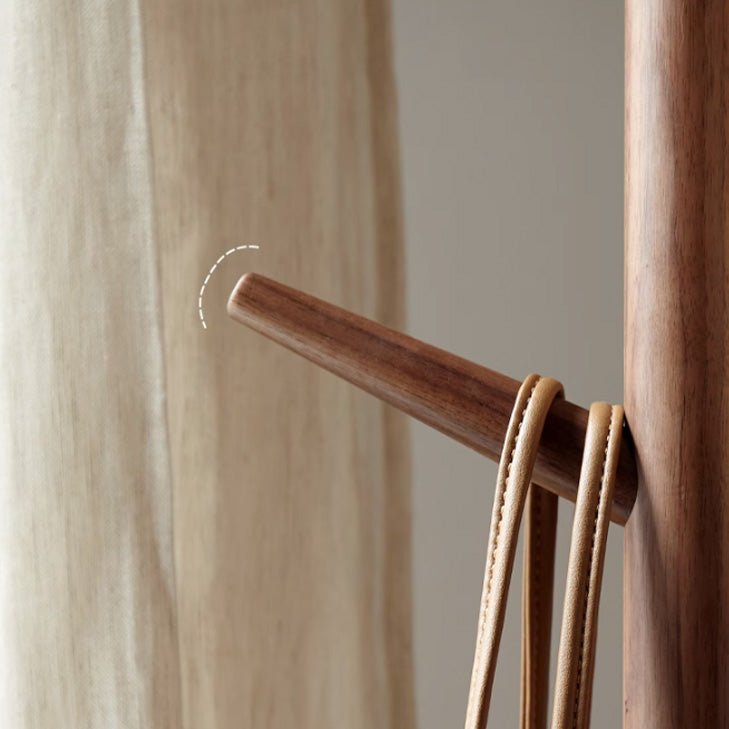 Skagen Natural Solid Walnut Hallway Coat Rack - Oak Furniture Store