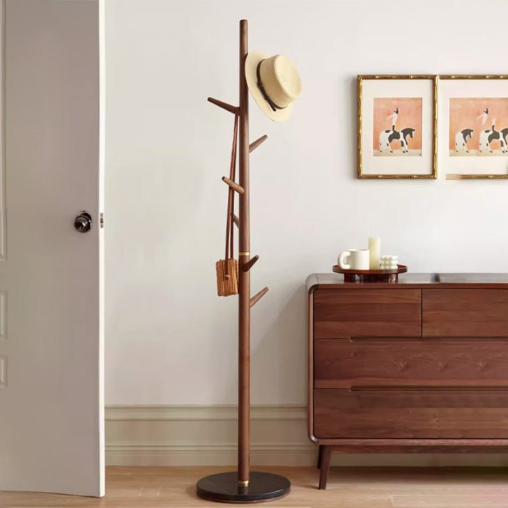 Skagen Natural Solid Walnut Hallway Coat Rack - Oak Furniture Store