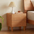 Skara Natural Solid Rubber Wood Bedside Table - Oak Furniture Store