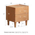 Skara Natural Solid Rubber Wood Bedside Table - Oak Furniture Store