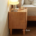 Skara Natural Solid Rubber Wood Bedside Table - Oak Furniture Store