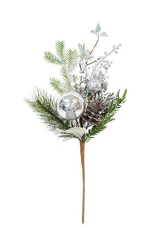 Snowy Pine Berries Bauble Mix Spray FXSP465