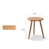 Stave Solid Beech Side Table | Oak Furniture Store