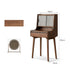 Stropica Natural Solid Walnut Dressing Table
