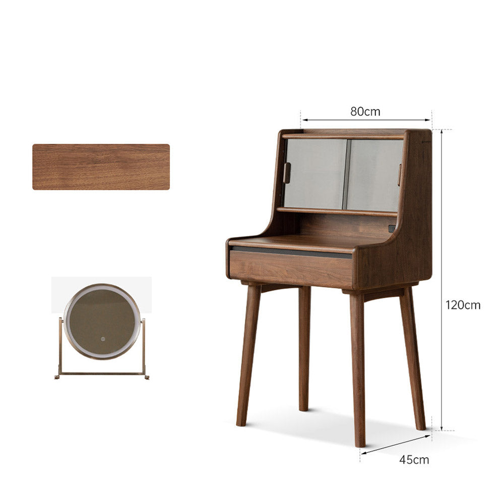 Stropica Natural Solid Walnut Dressing Table