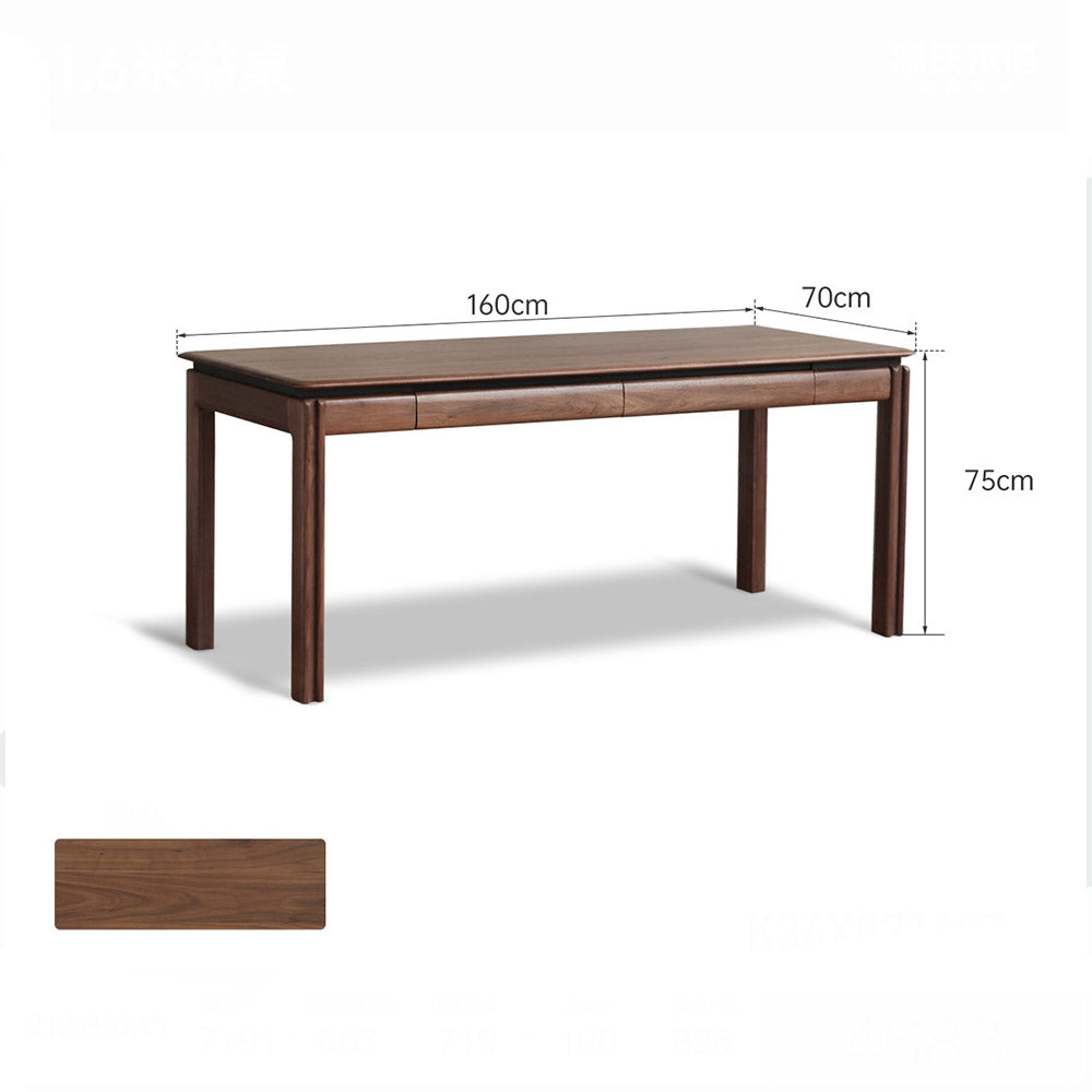 Tarfala Natural Solid Walnut Large Work Station
