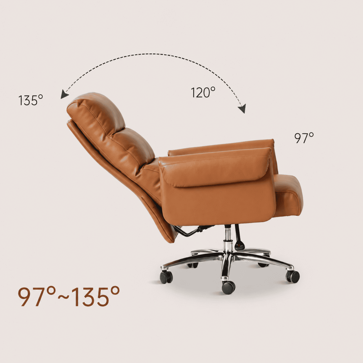 Tempe Ergonomic Faux Leather Swivel Office Chair