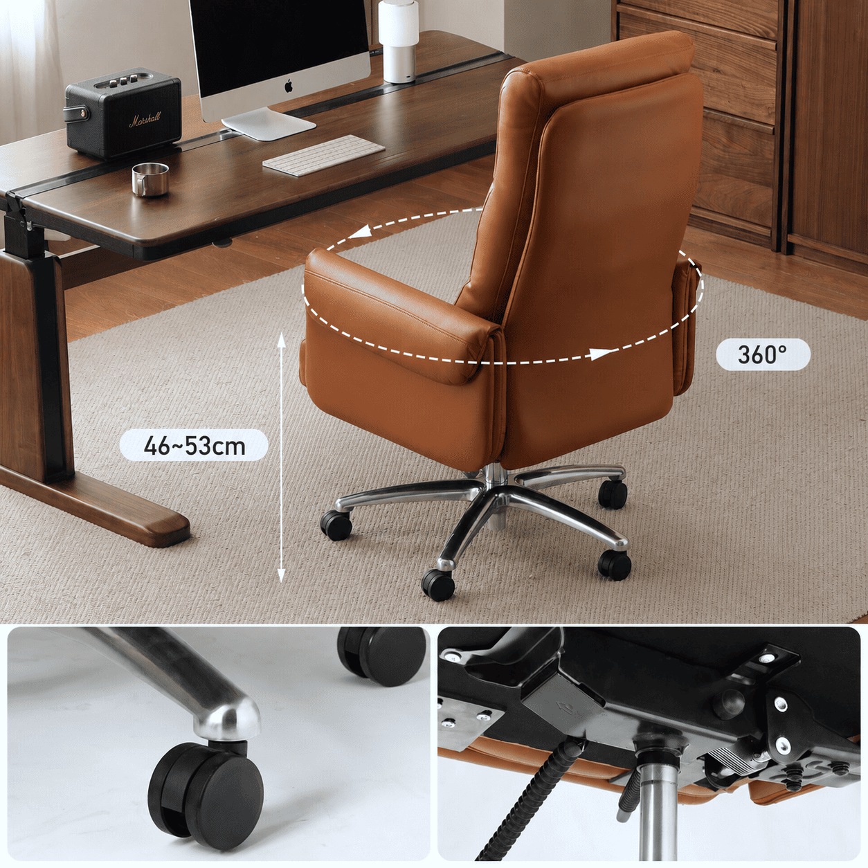 Tempe Ergonomic Faux Leather Swivel Office Chair