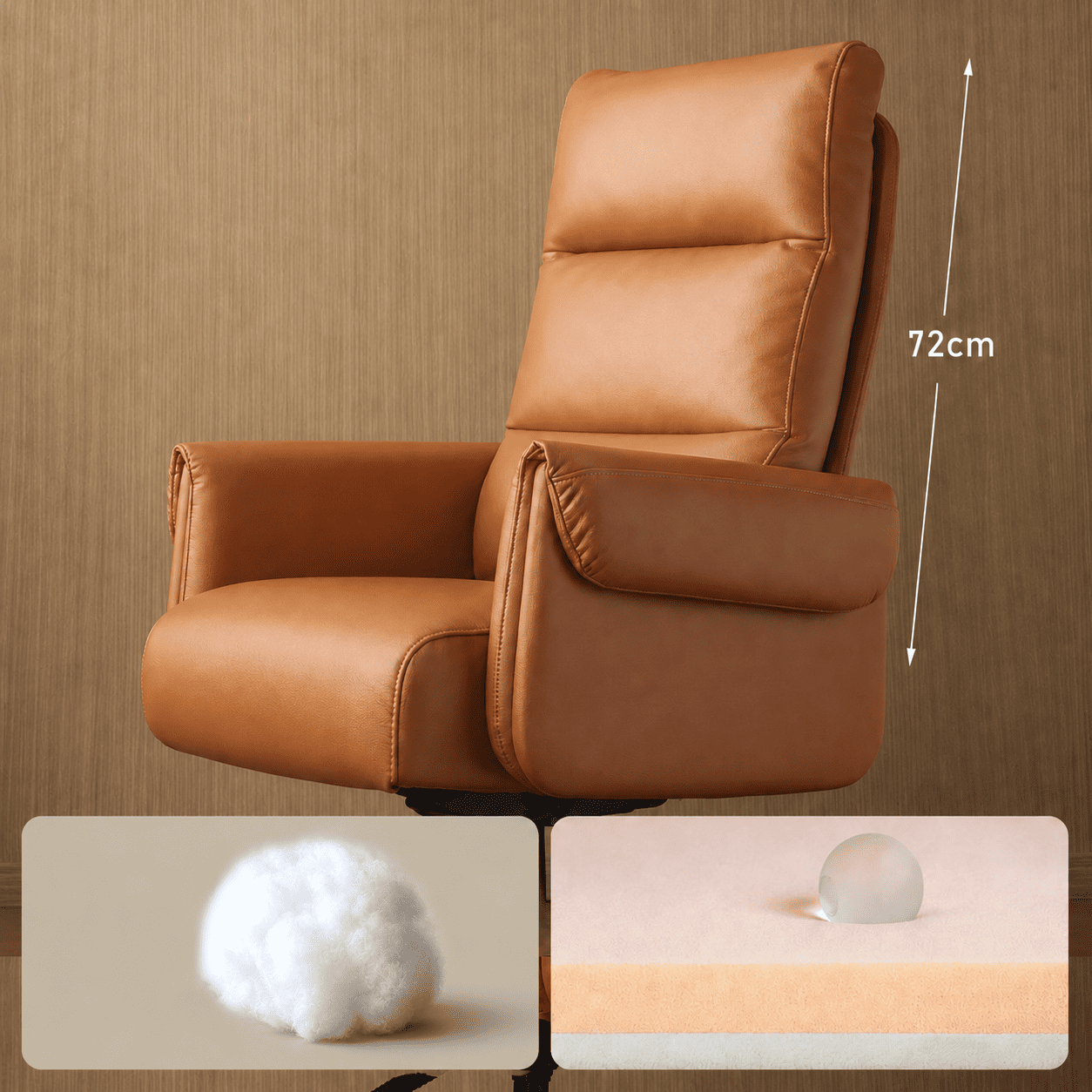 Tempe Ergonomic Faux Leather Swivel Office Chair