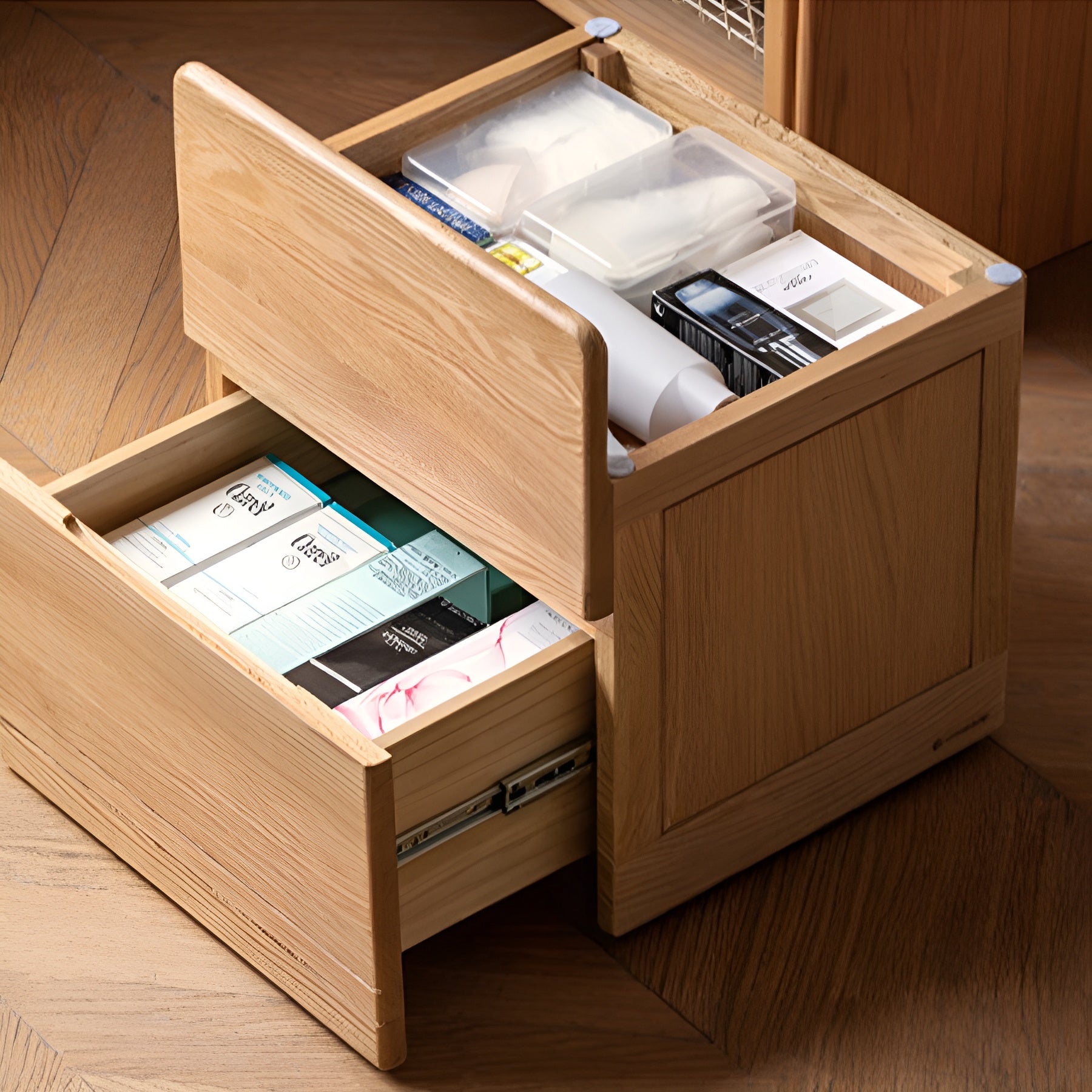 Tineo Natural Solid Oak Small Dressing Table Set
