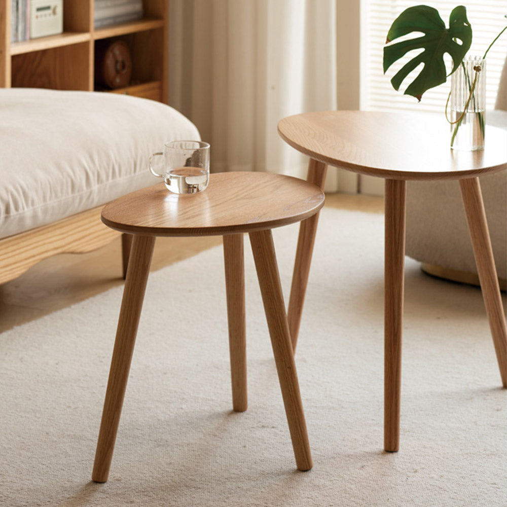 Toffia Natural Solid Oak Coffee Table Set