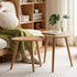 Toffia Natural Solid Oak Coffee Table Set