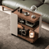 Overhead view of Toledo movable side table with 15 cm and 29.2 cm shelf spacing