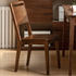 Solid walnut dining chair with simple silhouette for dining room, café-style seating, and open-plan homes