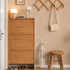 Tulsa Natural Solid Rubber Wood Shoe Cabinet