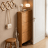 Tulsa Natural Solid Rubber Wood Shoe Cabinet
