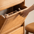 Tulsa Natural Solid Rubber Wood Shoe Cabinet