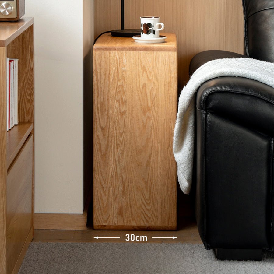 Valencia Solid Oak C - Shape Side Table | Oak Furniture Store