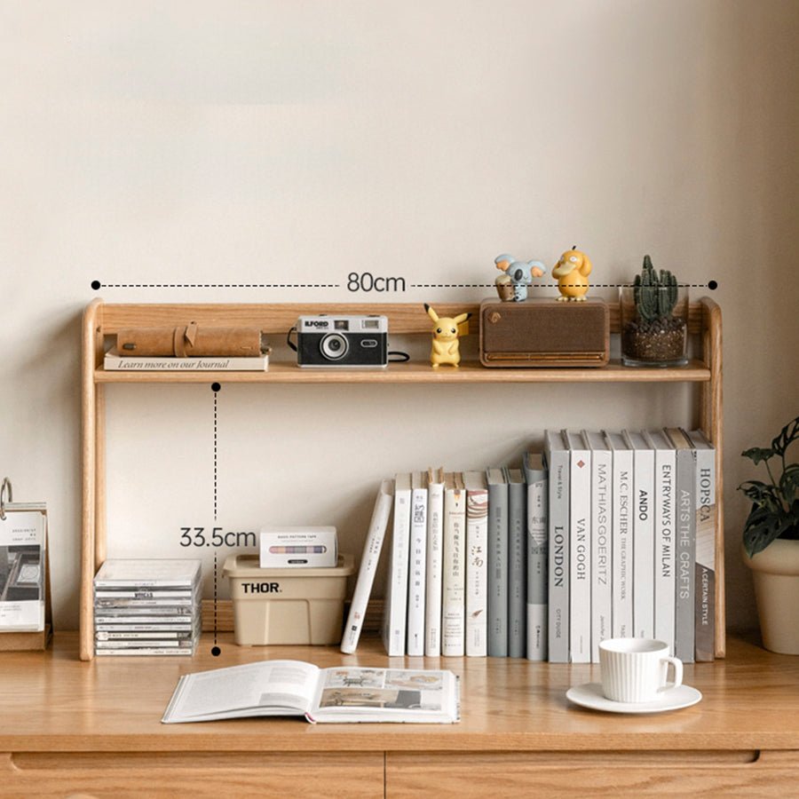 Velten Solid Oak Desktop Shelf | Oak Furniture Store