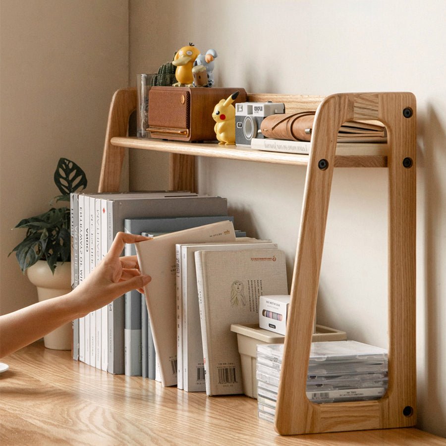 Velten Solid Oak Desktop Shelf | Oak Furniture Store