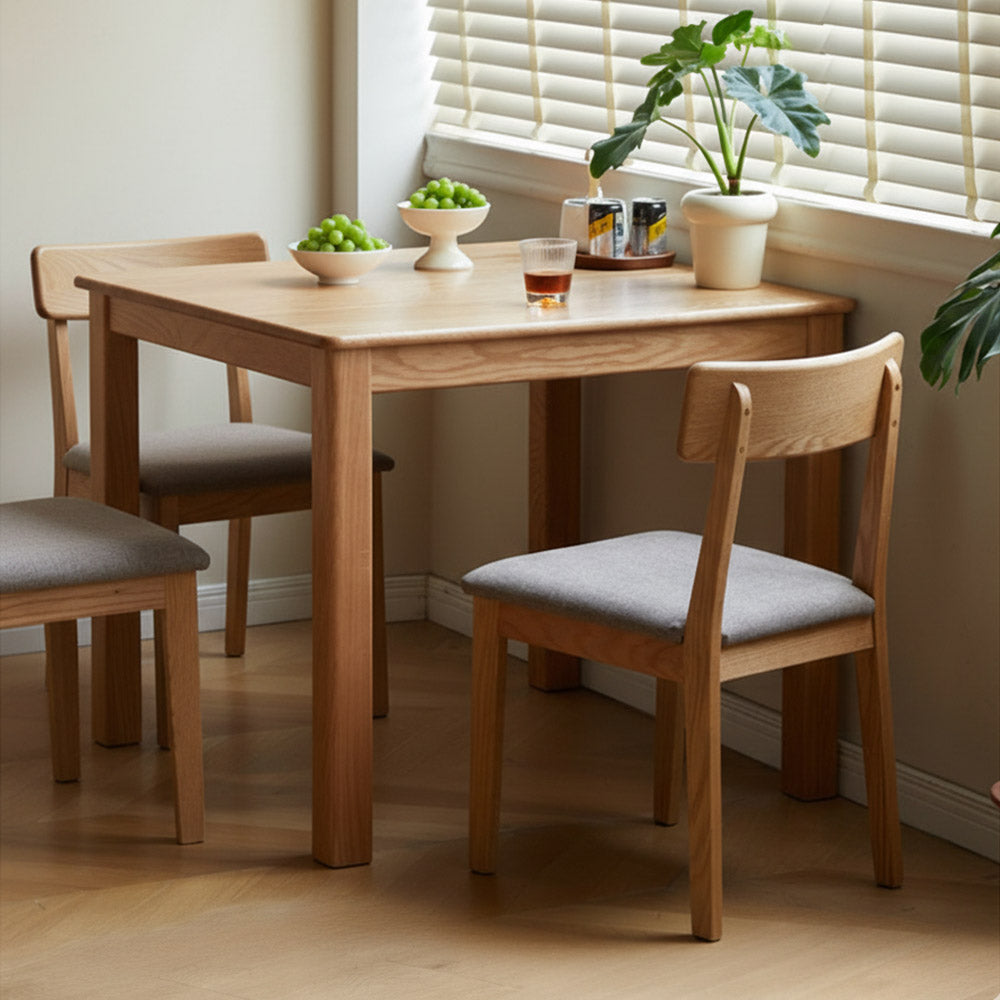 Venice Natural Solid Oak Square Dining Table