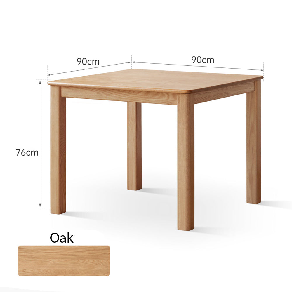 Venice Natural Solid Oak Square Dining Table