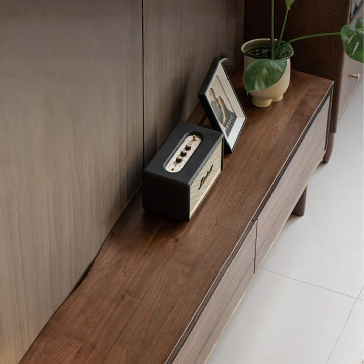 Viano Natural Solid Walnut Entertainment Unit