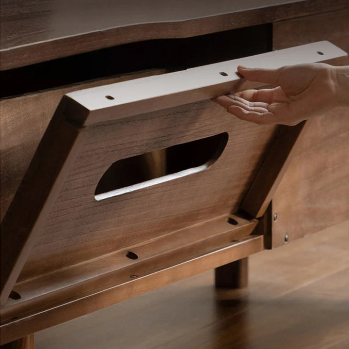 Viano Natural Solid Walnut Entertainment Unit