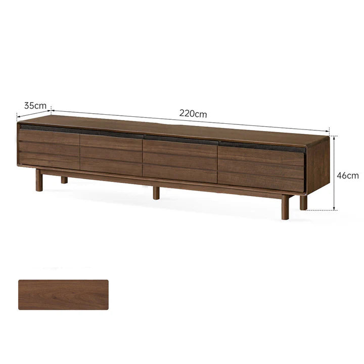 Viano Natural Solid Walnut Entertainment Unit