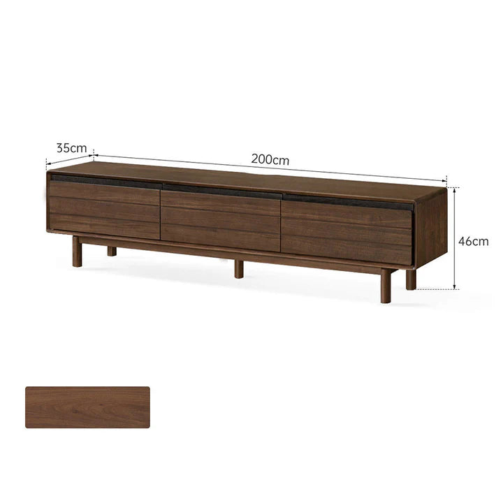 Viano Natural Solid Walnut Entertainment Unit