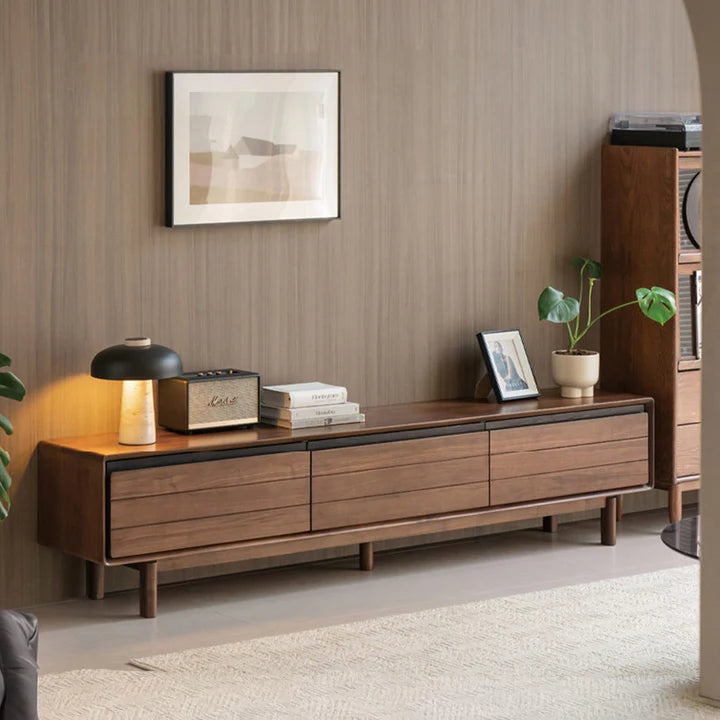 Viano Natural Solid Walnut Entertainment Unit
