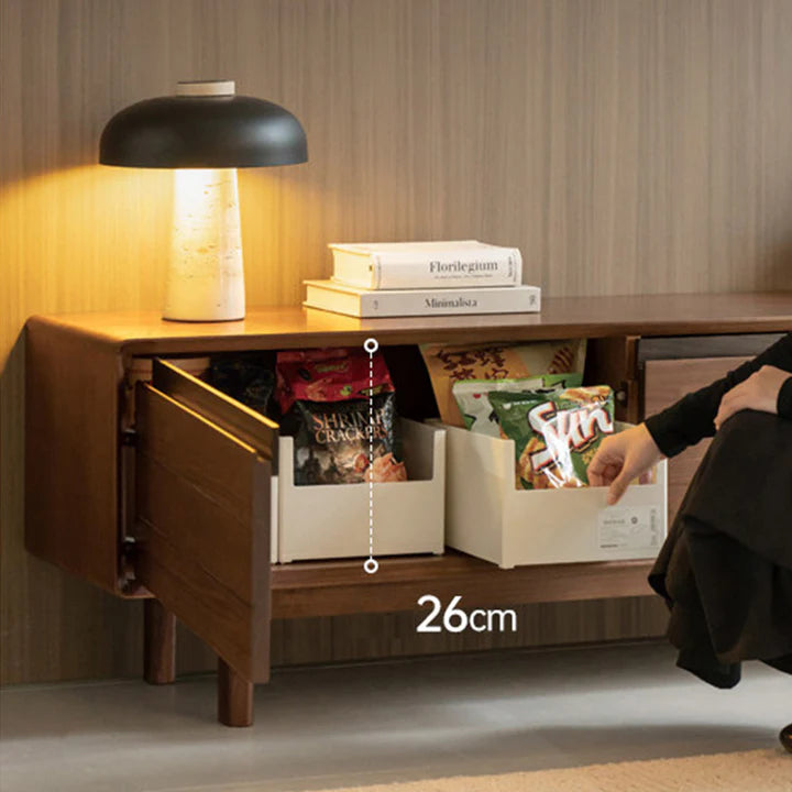 Viano Natural Solid Walnut Entertainment Unit