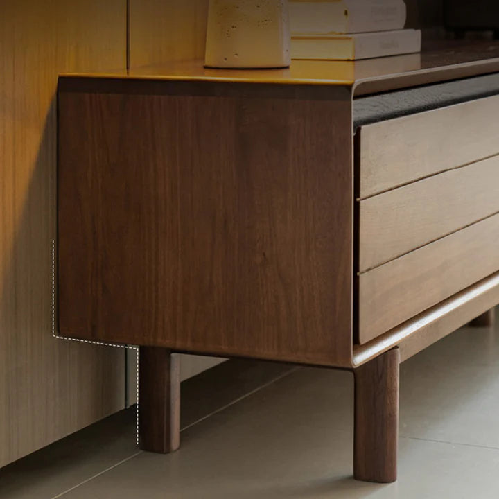 Viano Natural Solid Walnut Entertainment Unit