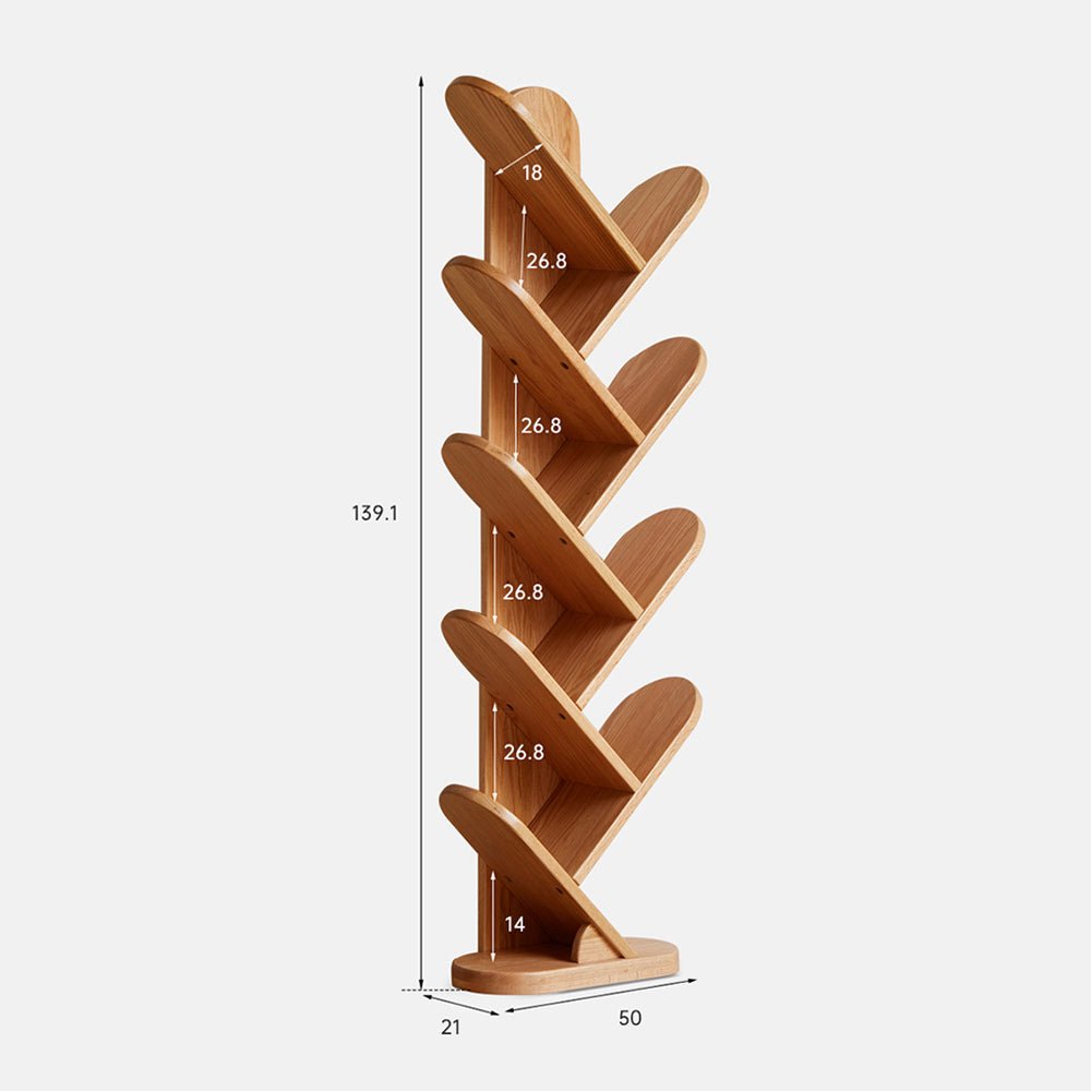 Vikten Natural Solid Oak Tree - Shaped Bookcase | Oak Furniture Store