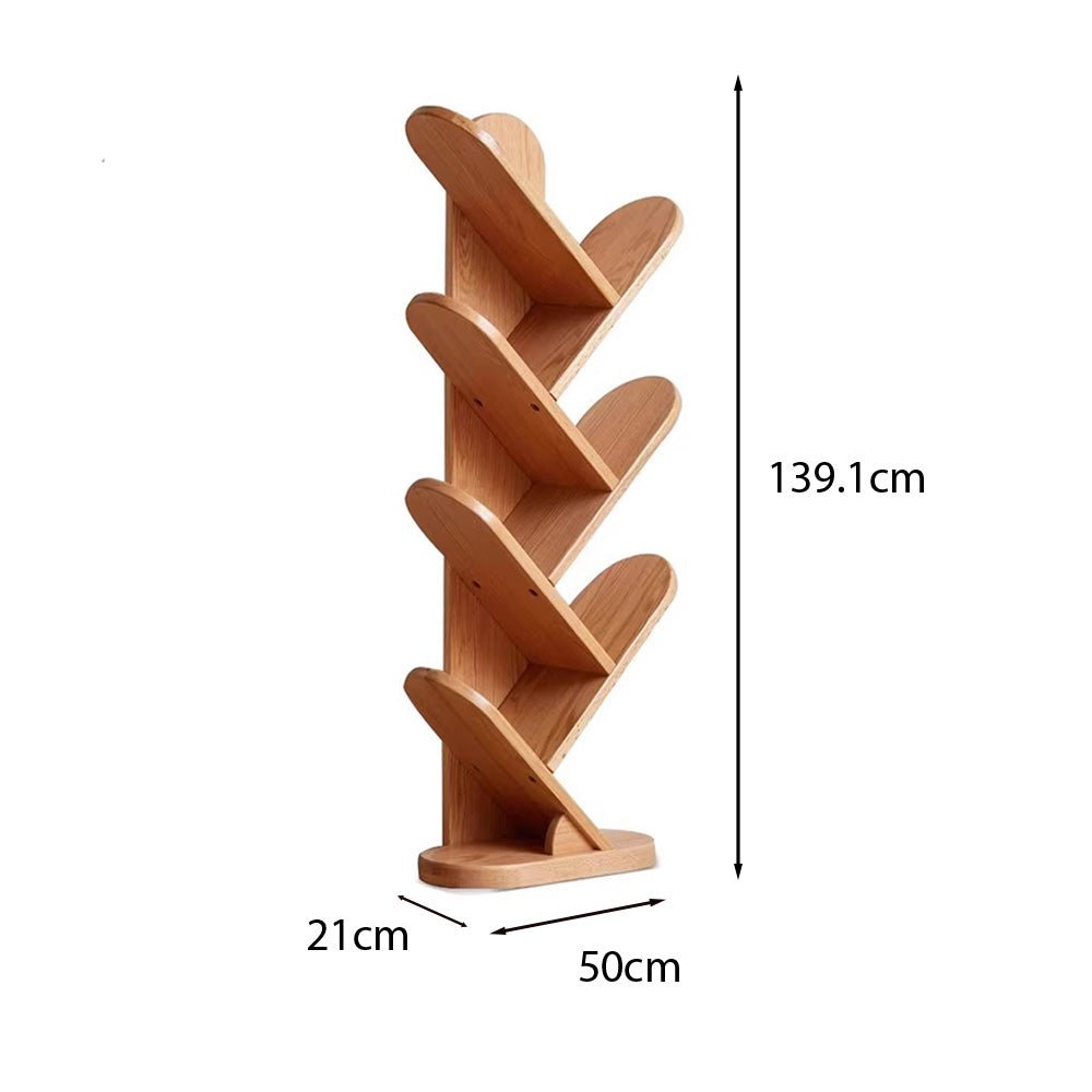 Vikten Natural Solid Oak Tree - Shaped Bookcase | Oak Furniture Store