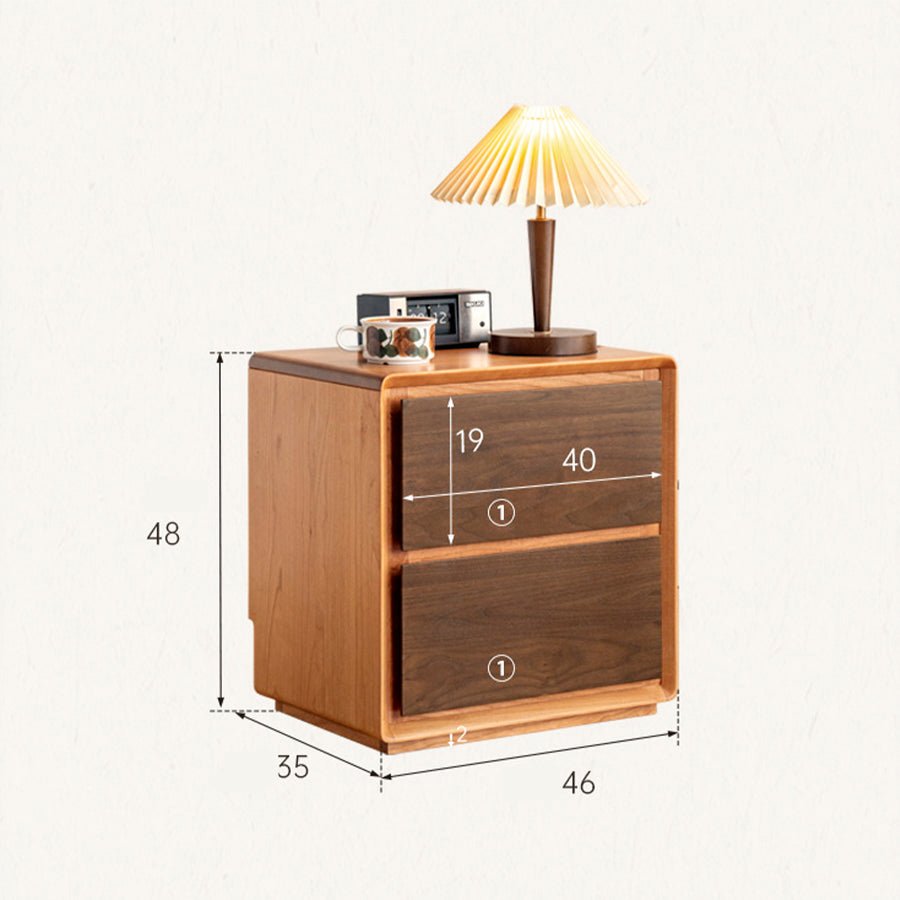 Viviez Colour Matching Floor Standing Bedside Table | Oak Furniture Store