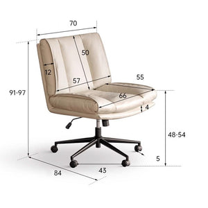 Waake Silicone Leather Swivel Study Office Chair - Oak Furniture Store