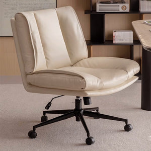 Waake Silicone Leather Swivel Study Office Chair - Oak Furniture Store