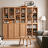 Waco Natural Solid Oak Display Bookcase Cabinet