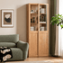 Waco Natural Solid Oak Display Bookcase Cabinet